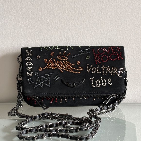 Zadig & Voltaire Black Studded Clutch - Picture 1 of 4